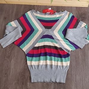 Light weight multi colored sweater